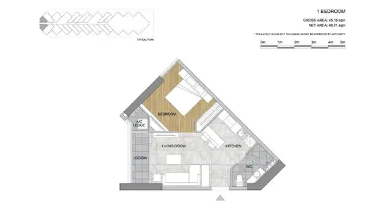 Квартира 1br на 21 этаже, фото 2