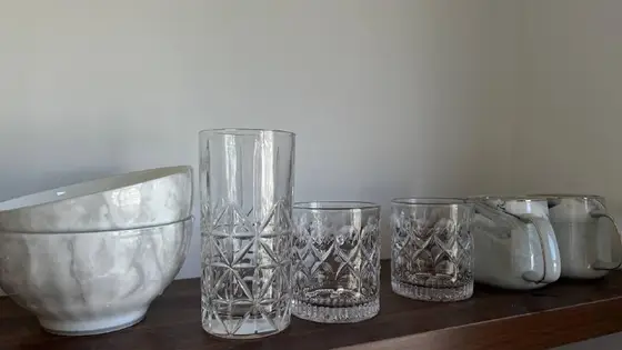 Напольное зеркало и посуда, фото 2