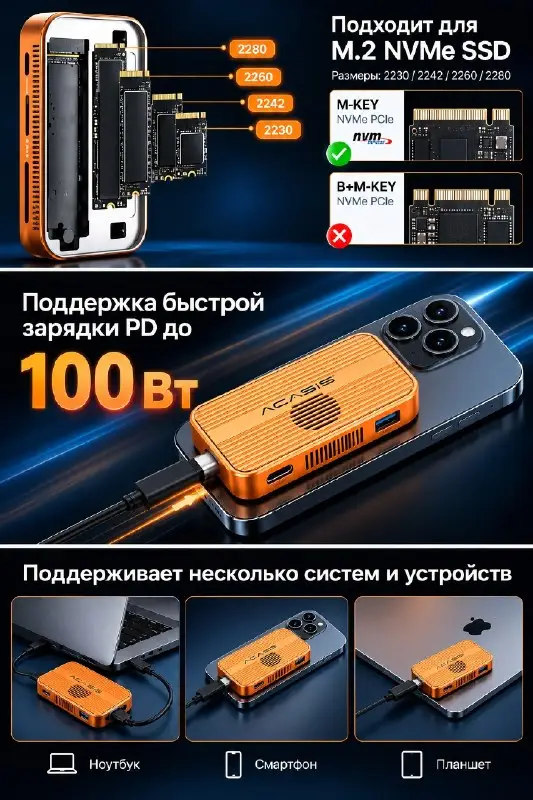 Набор для блогера кейс бокс зарядка ssd, фото 1