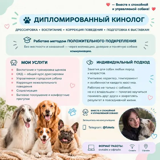Кинолог: воспитание и коррекция собак, фото 1
