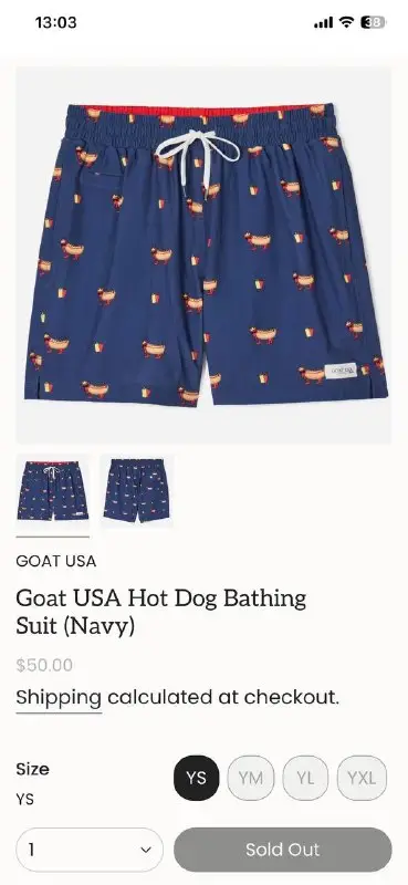Плавательные шорты GOAT USA, фото 1