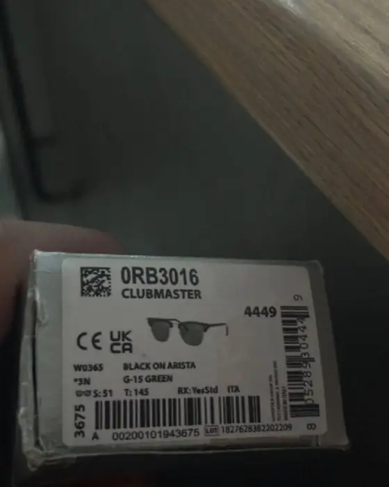 Очки Ray ban Clubmaster оригинал, фото 2