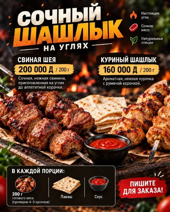 Шашлык на углях, фото 1