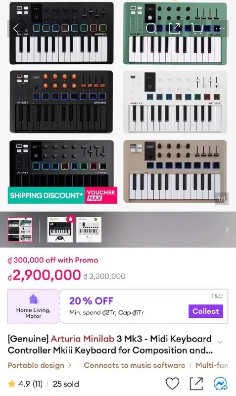 MIDI-клавиатура Arturia MiniLab 3, фото 2
