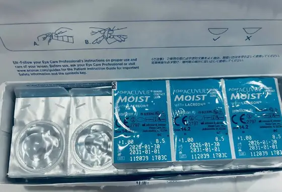 Линзы однодневные Acuvue +1, фото 1