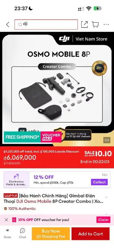 Стабилизатор DJI Mobile 8P Combo, фото 1