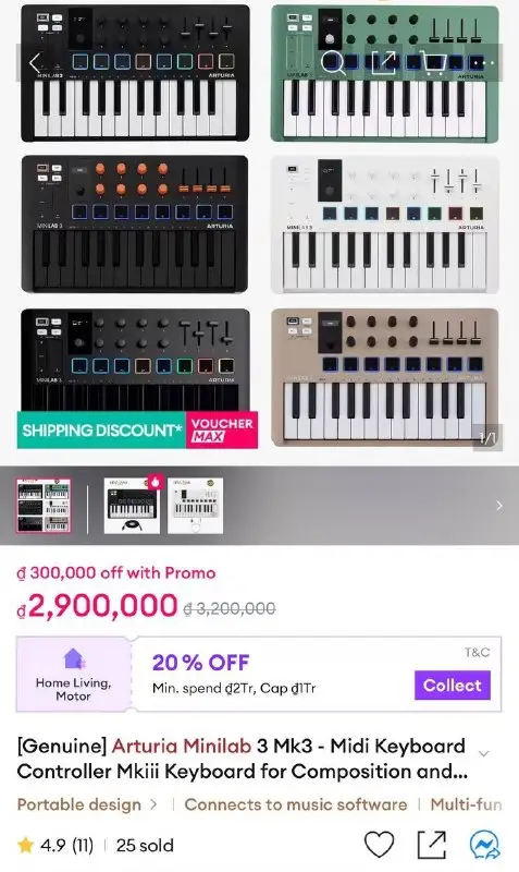 MIDI-клавиатура Arturia MiniLab 3, фото 2